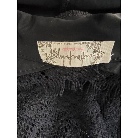 Free People Mini Dress M Harper Lace Halter Open Back OB915841 black Womens - Picture 11 of 15